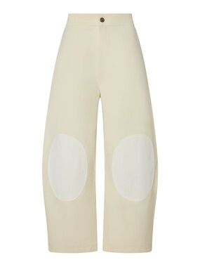 NWT Sonderhaus Daphne Barrel Pant with Knee Patches in Cream. Size small!!